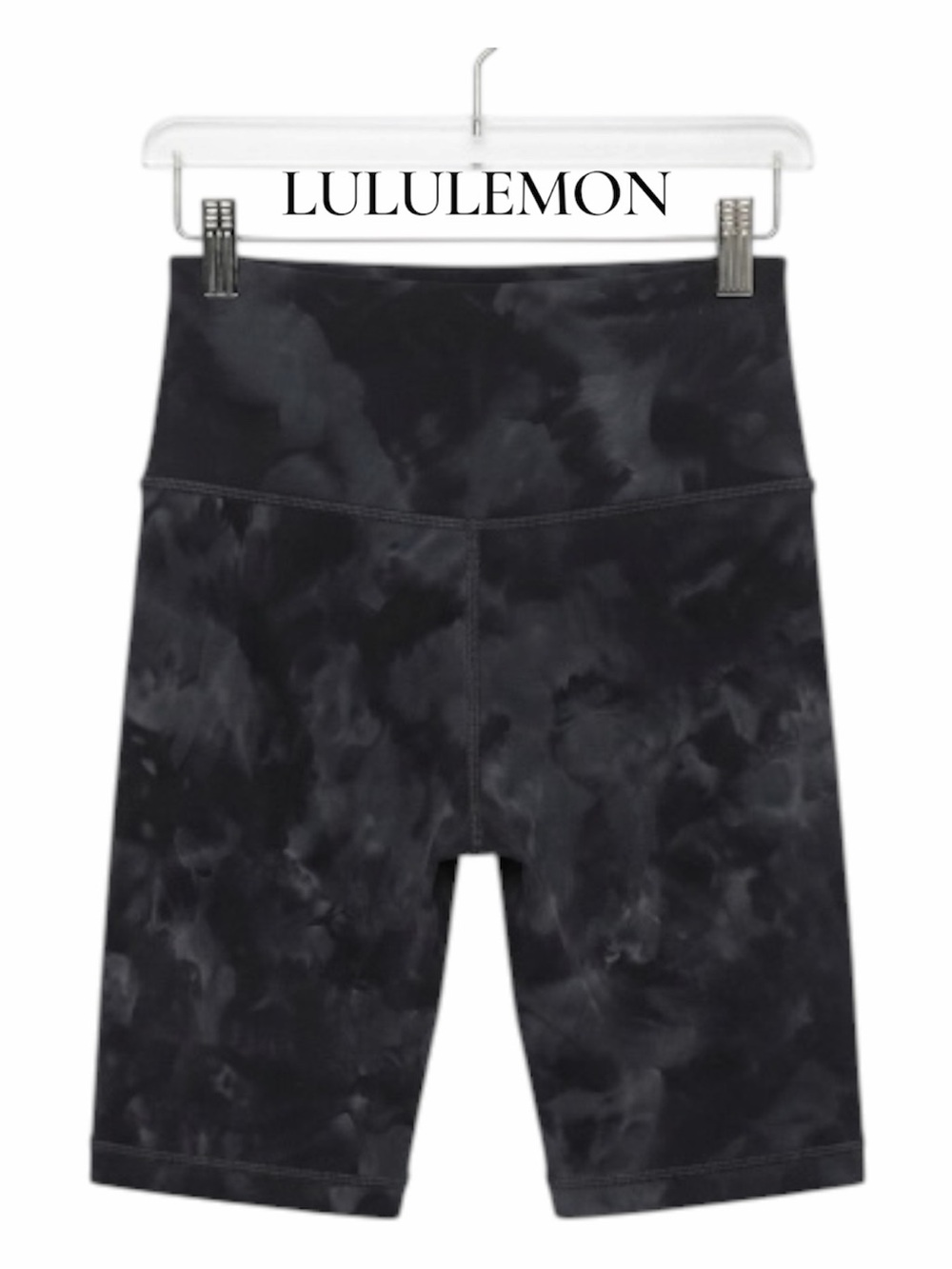Lululemon Wunder Train High Rise Black Tie-Dye Align Short 8" Size 6 Diamond